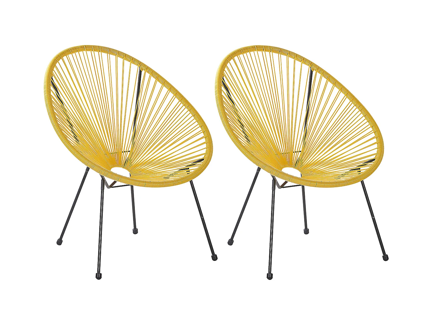Lot de 2 chaises de jardin ACAPULCO II Jaune