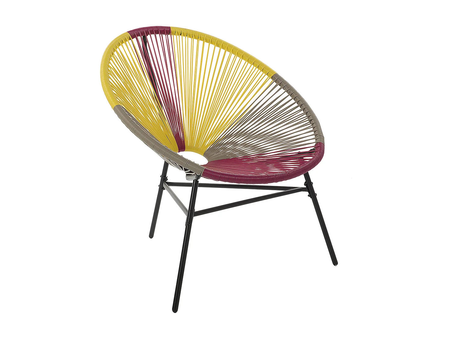 Sedia spaghetti rattan multicolore ACAPULCO