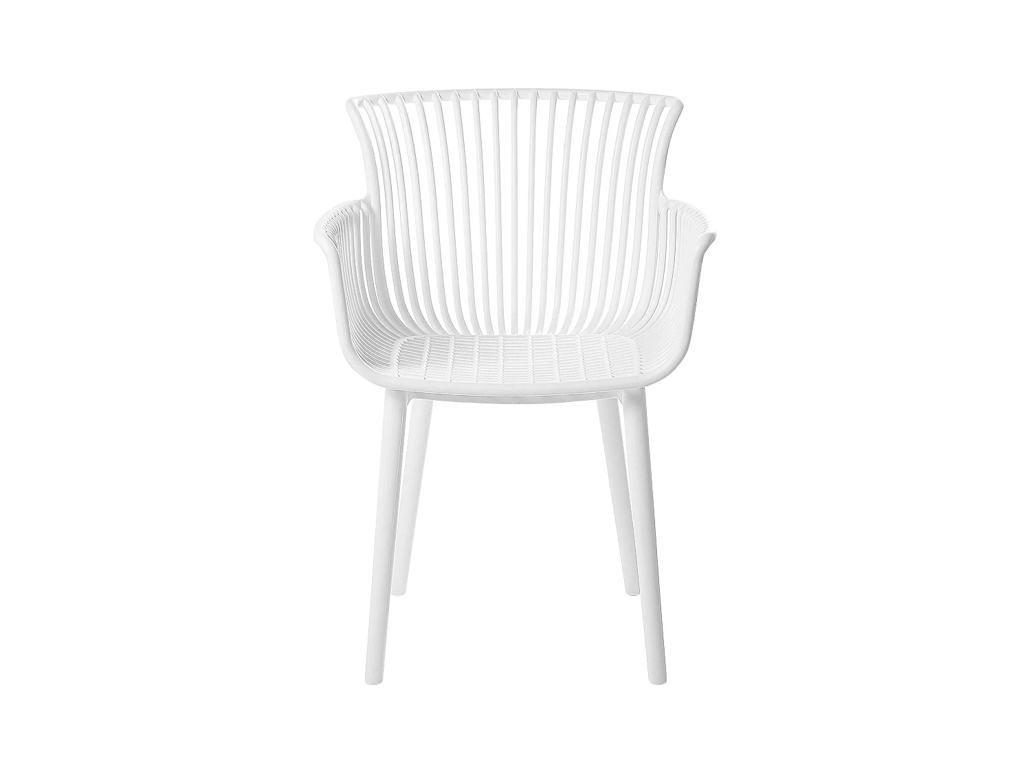 Lot de 4 chaises de jardin PESARO Blanc
