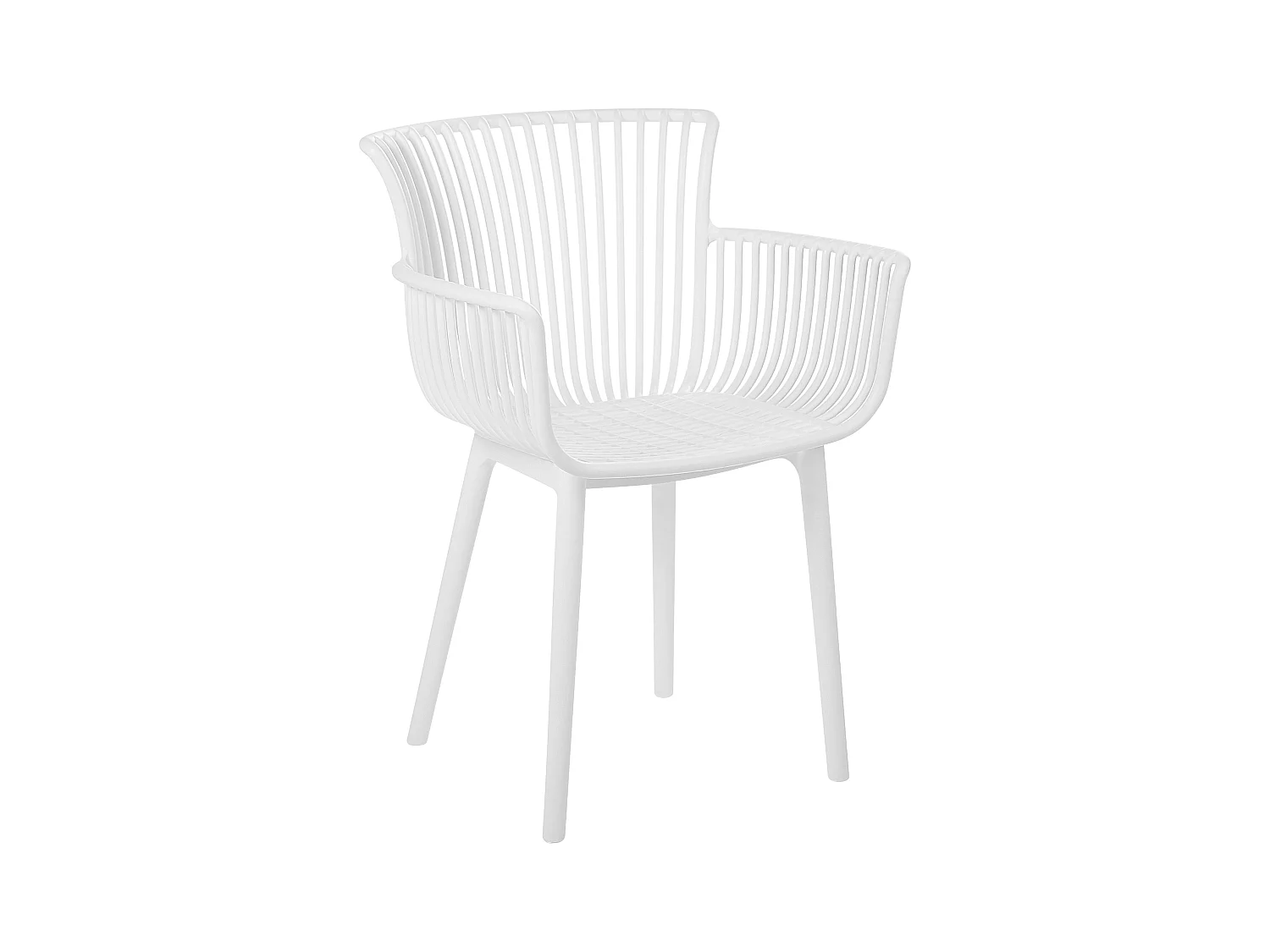 Lot de 4 chaises de jardin PESARO Blanc