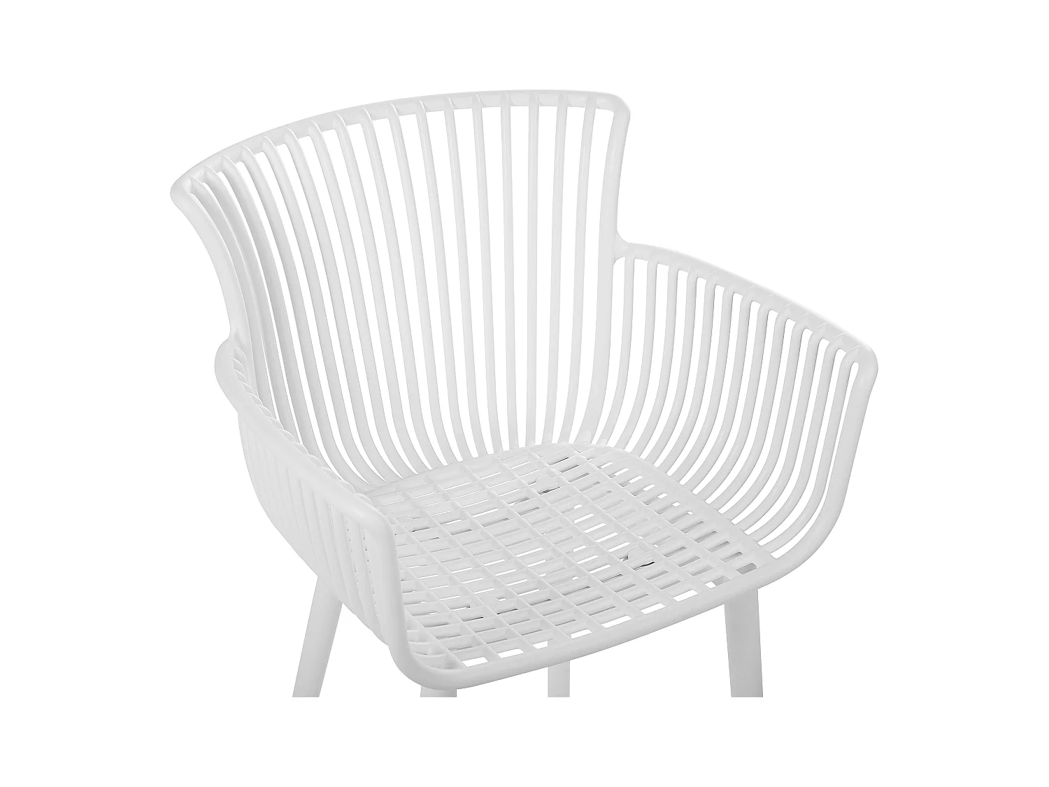 Lot de 4 chaises de jardin PESARO Blanc