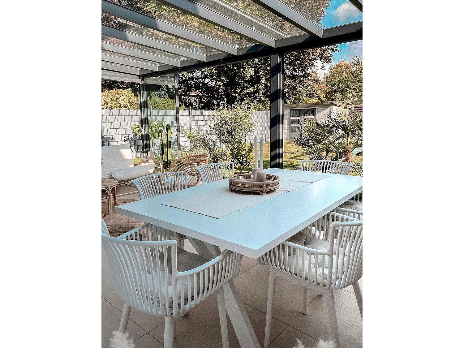 Conjunto de 4 cadeiras de jardim PESARO Branco