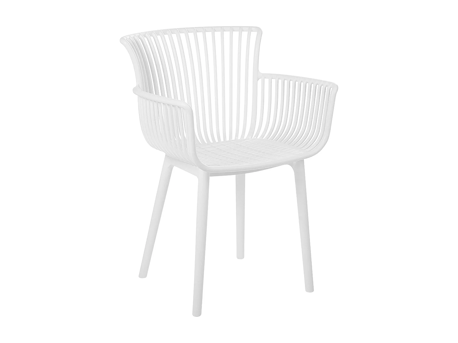 Lot de 4 chaises de jardin PESARO Blanc