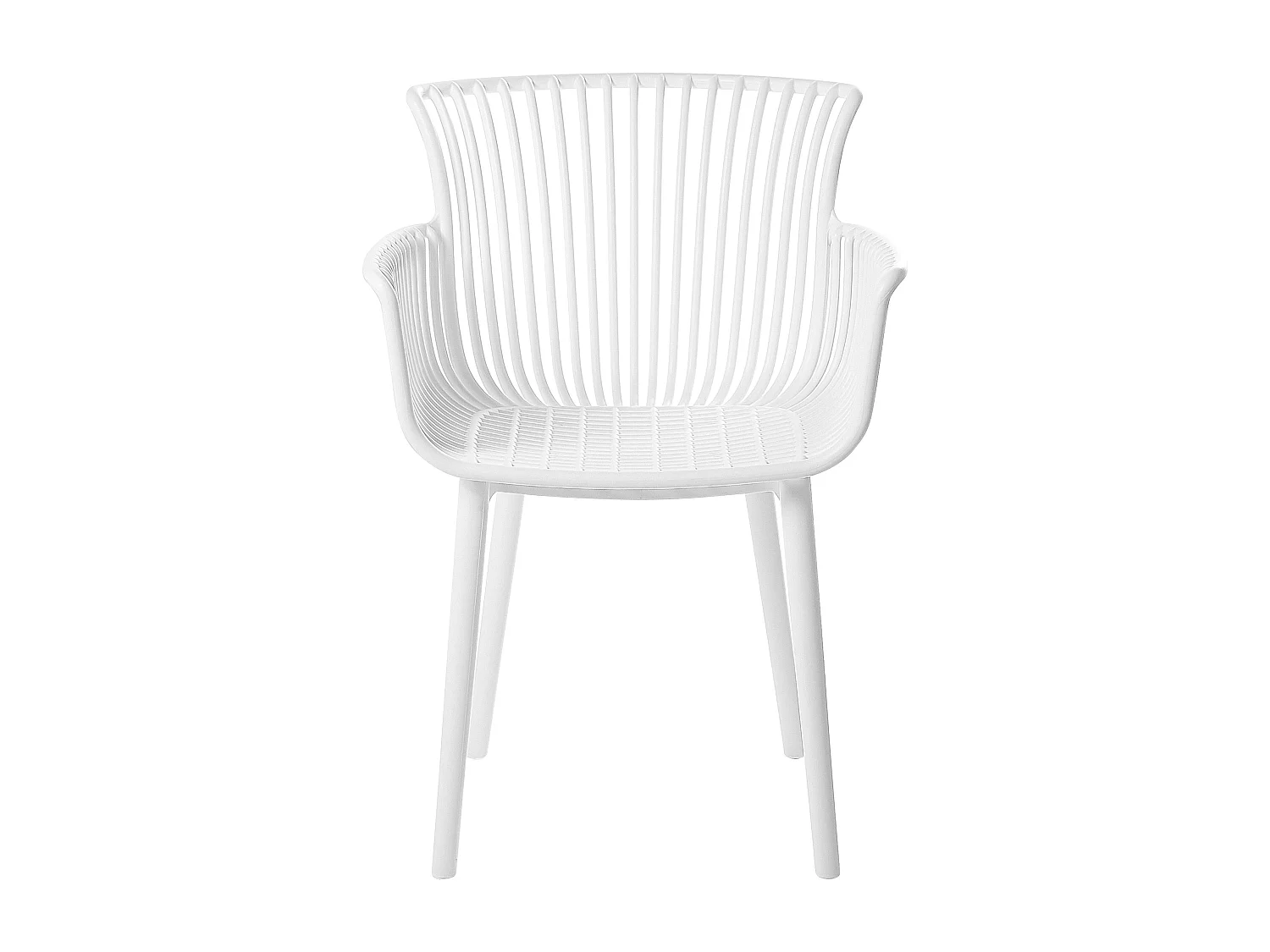 Lot de 4 chaises de jardin PESARO Blanc