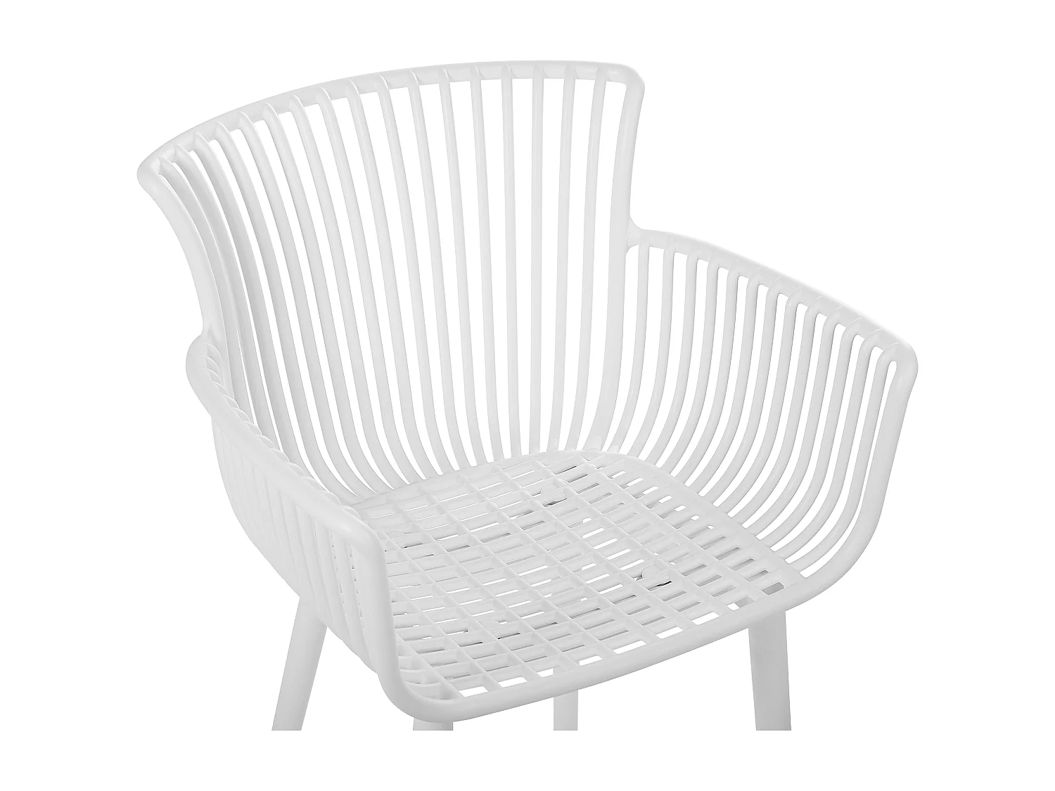 Lot de 4 chaises de jardin PESARO Blanc