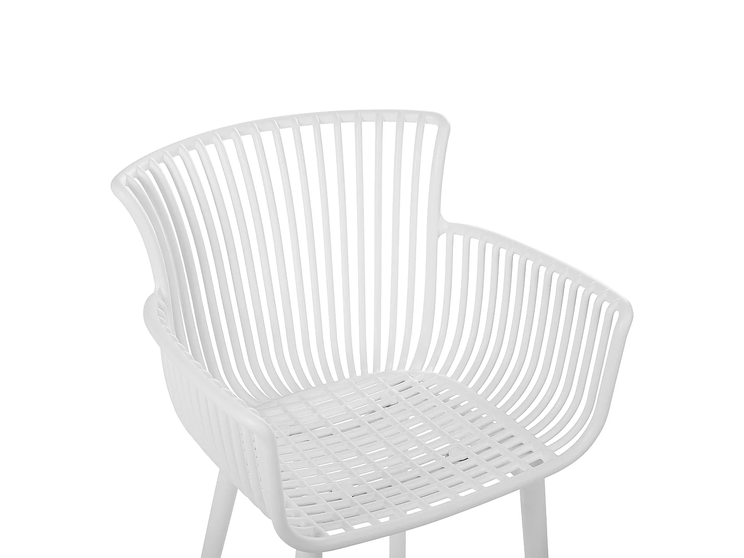 Conjunto de 4 cadeiras de jardim PESARO Branco