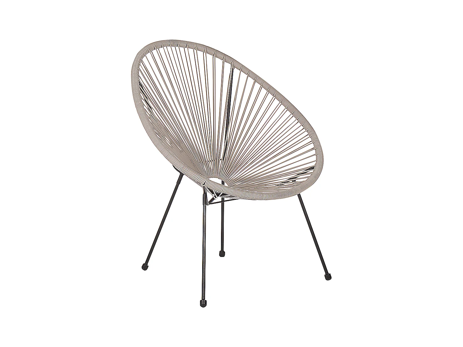 Lustiger Gartenstuhl Spaghetti Stil Rattan grau Acapulco II