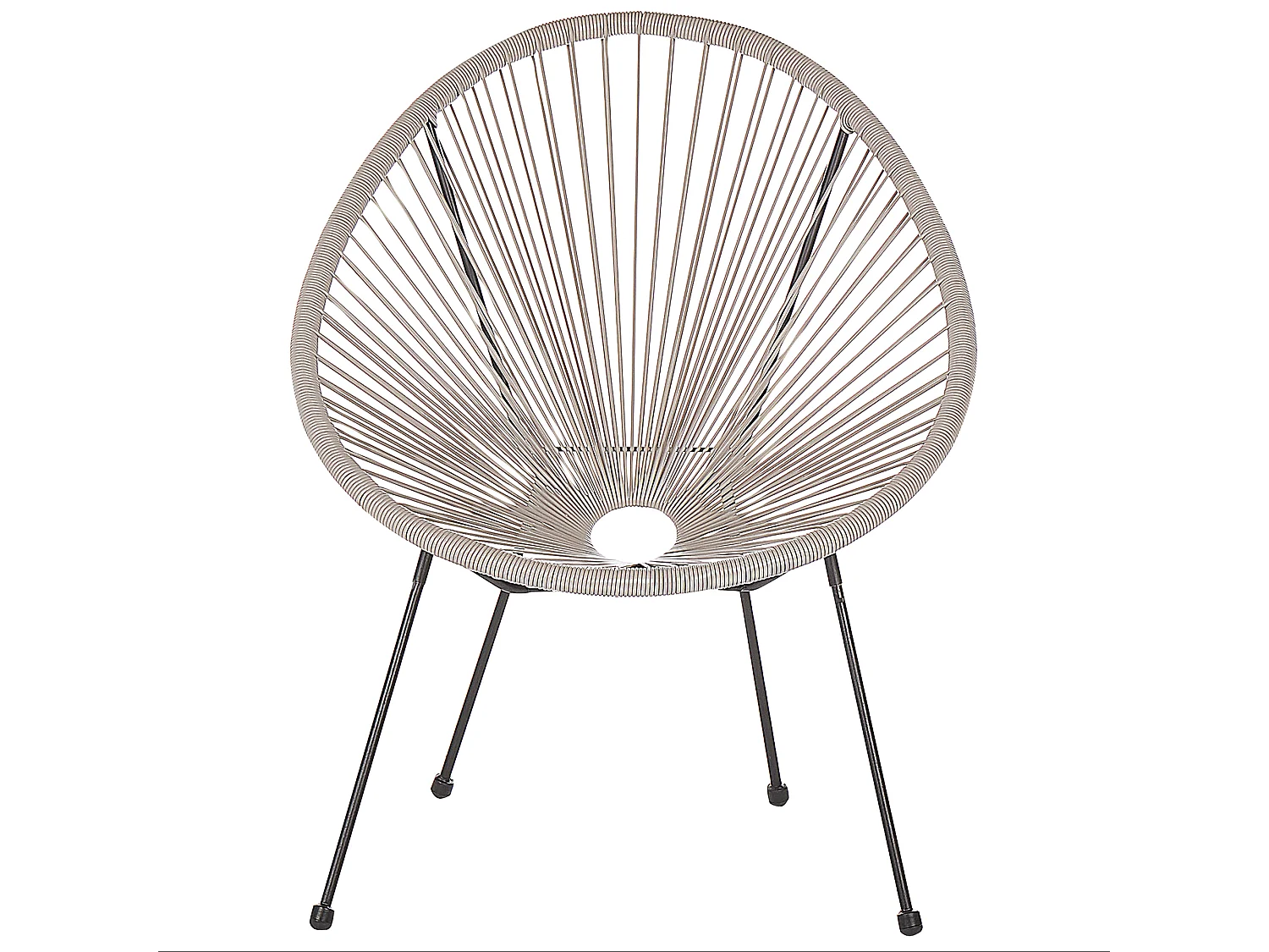 Gartenstuhl ACAPULCO II Polyrattan Hellgrau