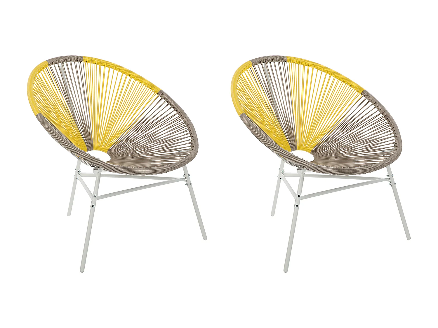 Lot de 2 chaises de jardin ACAPULCO Taupe