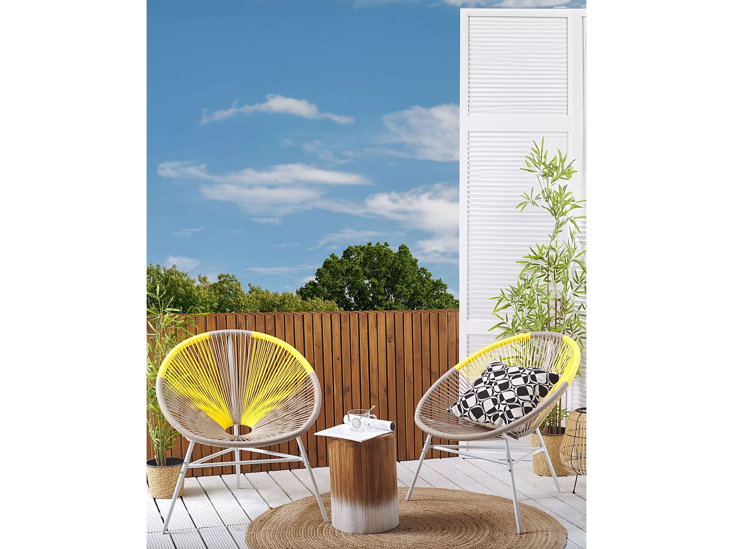 Set van 2 tuinstoelen ACAPULCO Taupe