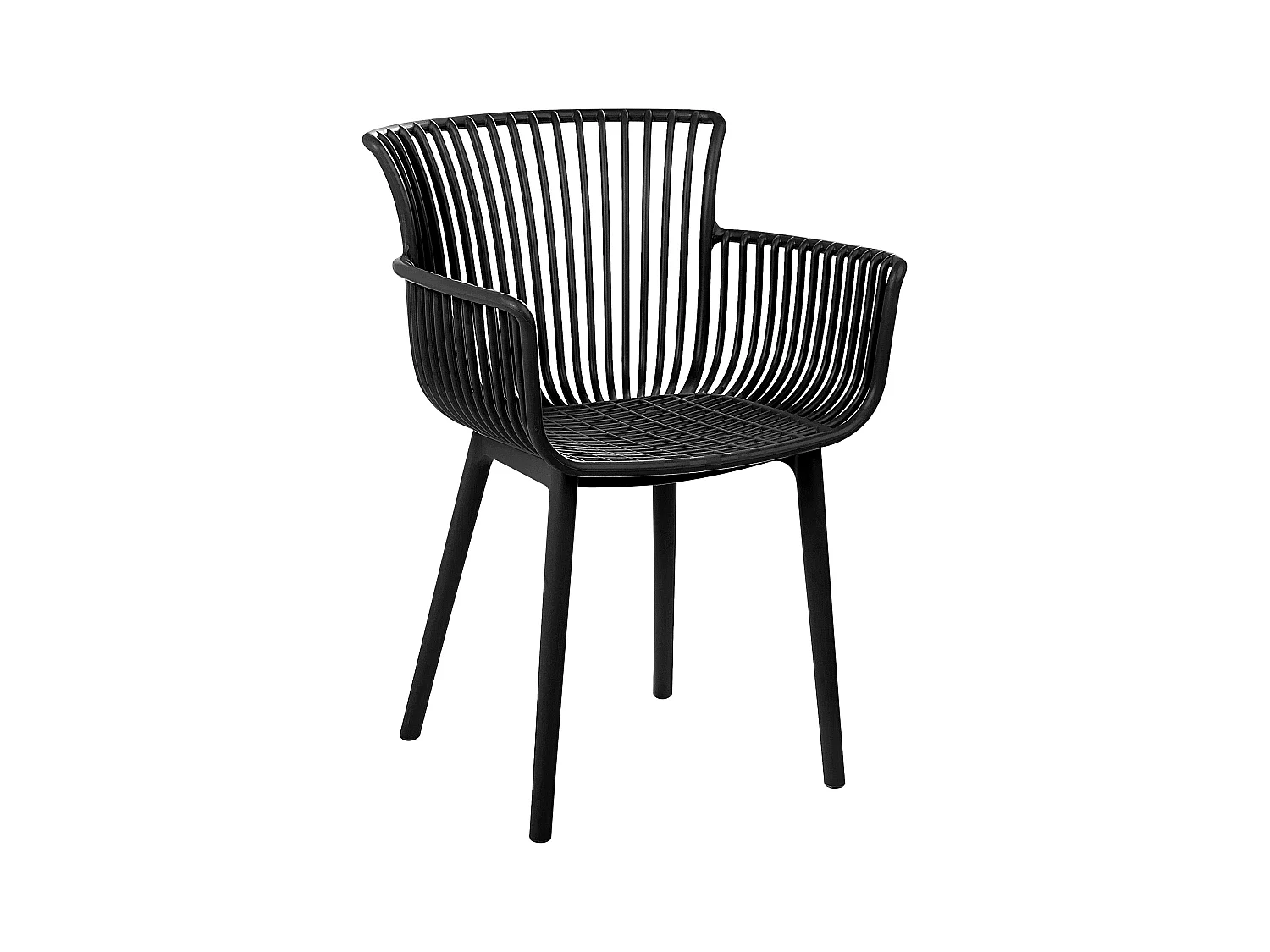 Lot de 4 chaises de jardin PESARO Noir