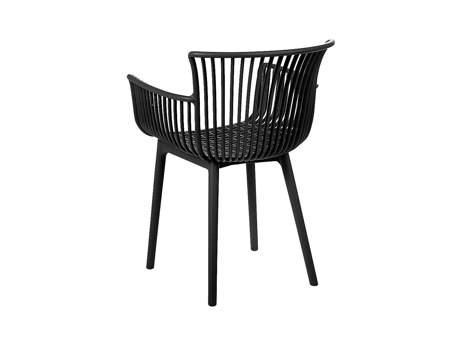 Lot de 4 chaises de jardin PESARO Noir
