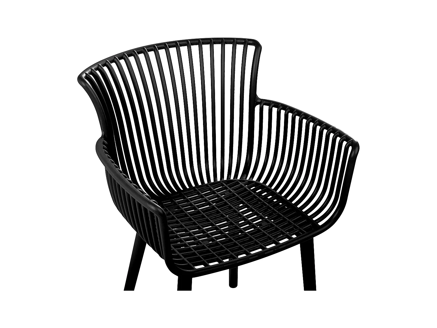 Lot de 4 chaises de jardin PESARO Noir