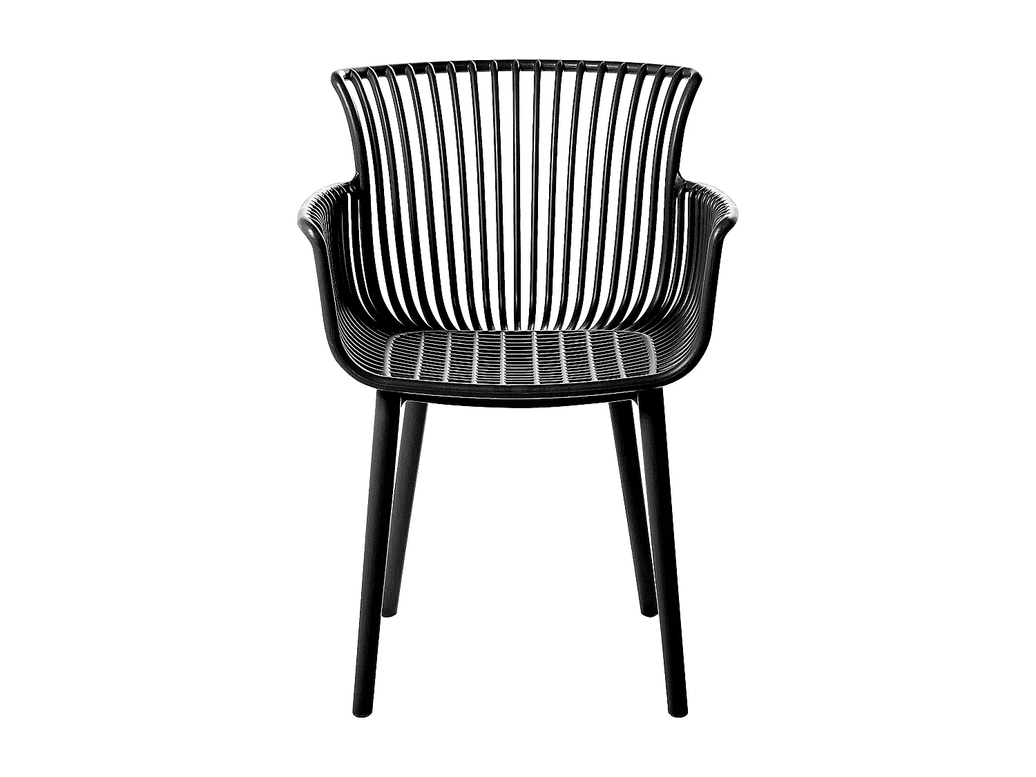 Set di 4 sedie da giardino PESARO Nero