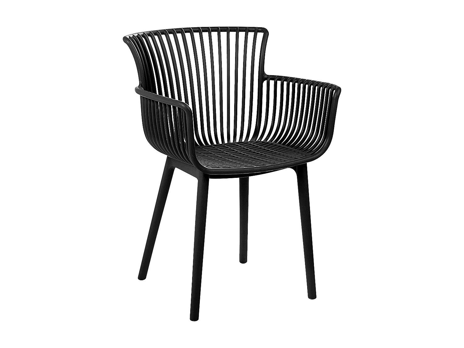 Lot de 4 chaises de jardin PESARO Noir