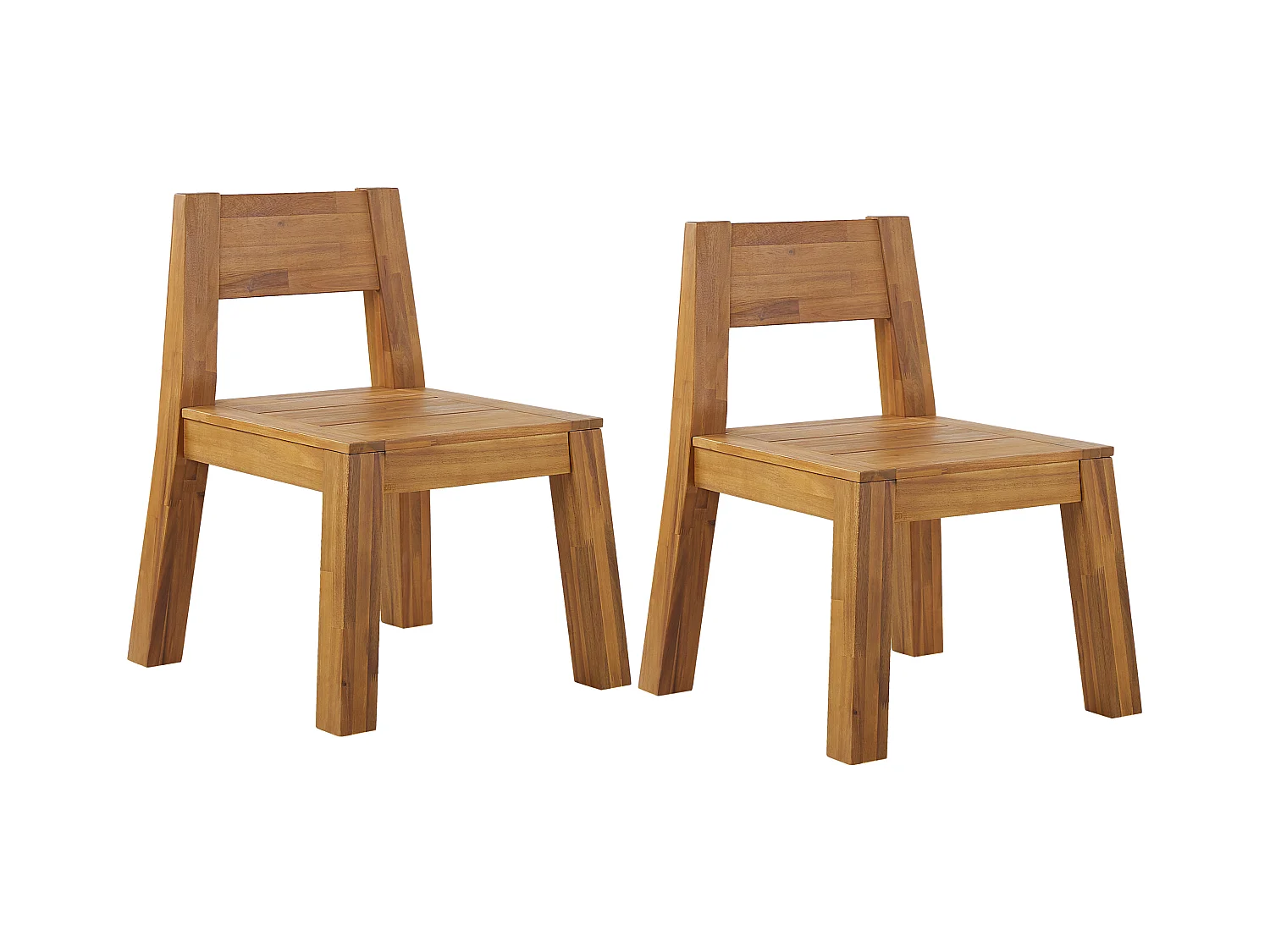 Lot de 2 chaises de jardin LIVORNO Acacia Marron