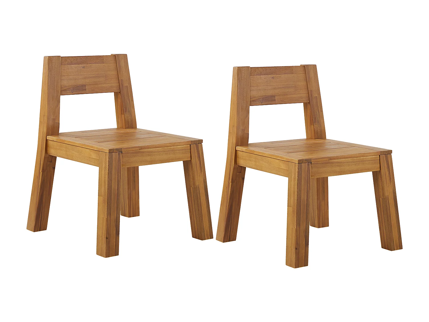 Lot de 2 chaises de jardin LIVORNO Acacia Marron