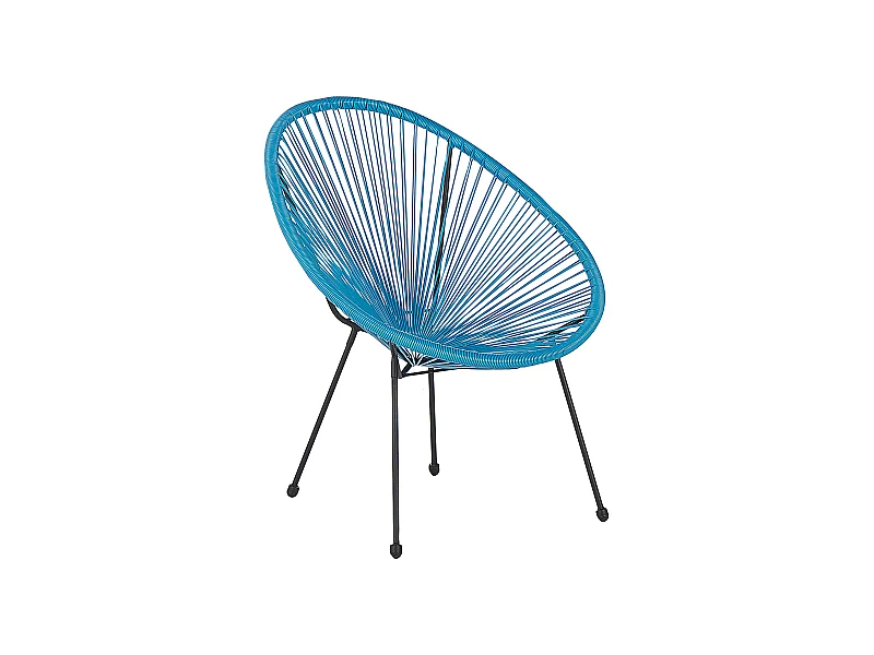 Gartenstuhl ACAPULCO II Polyrattan Blau