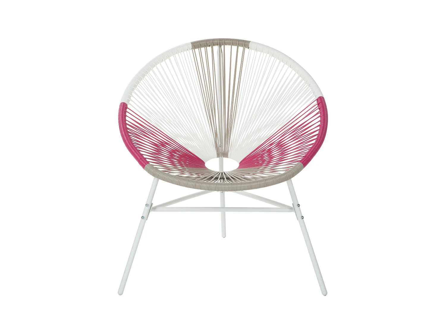 Lot de 2 chaises de jardin ACAPULCO Rose fushia