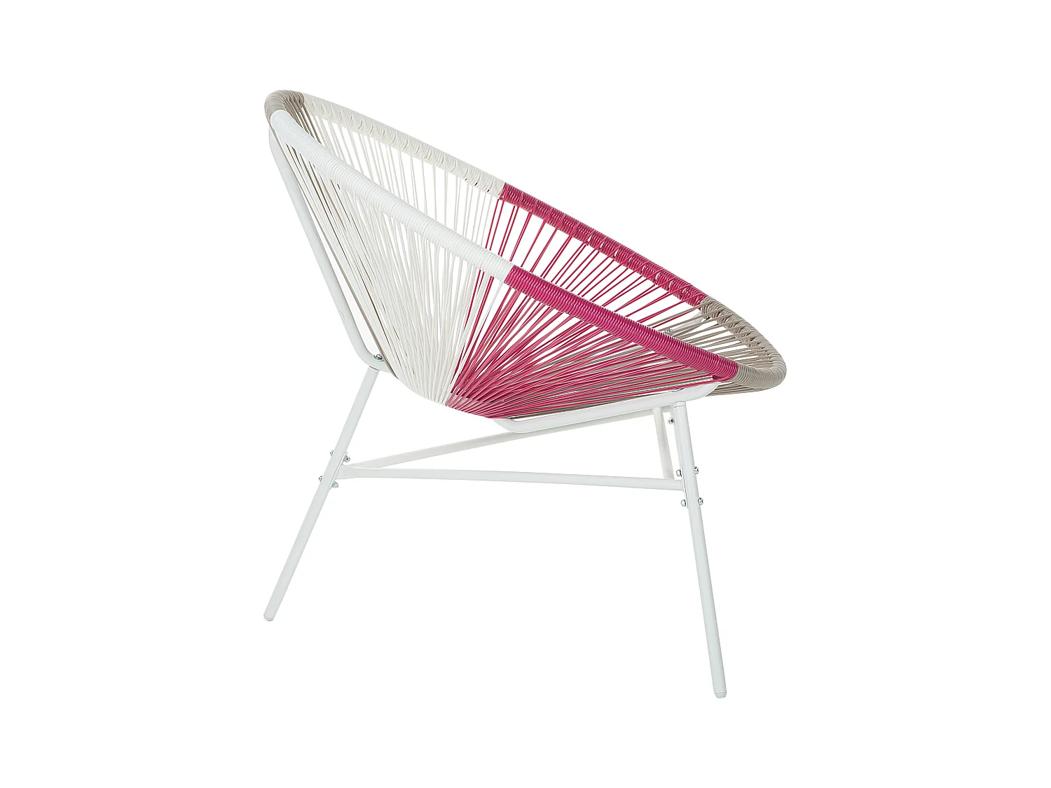 Lot de 2 chaises de jardin ACAPULCO Rose fushia