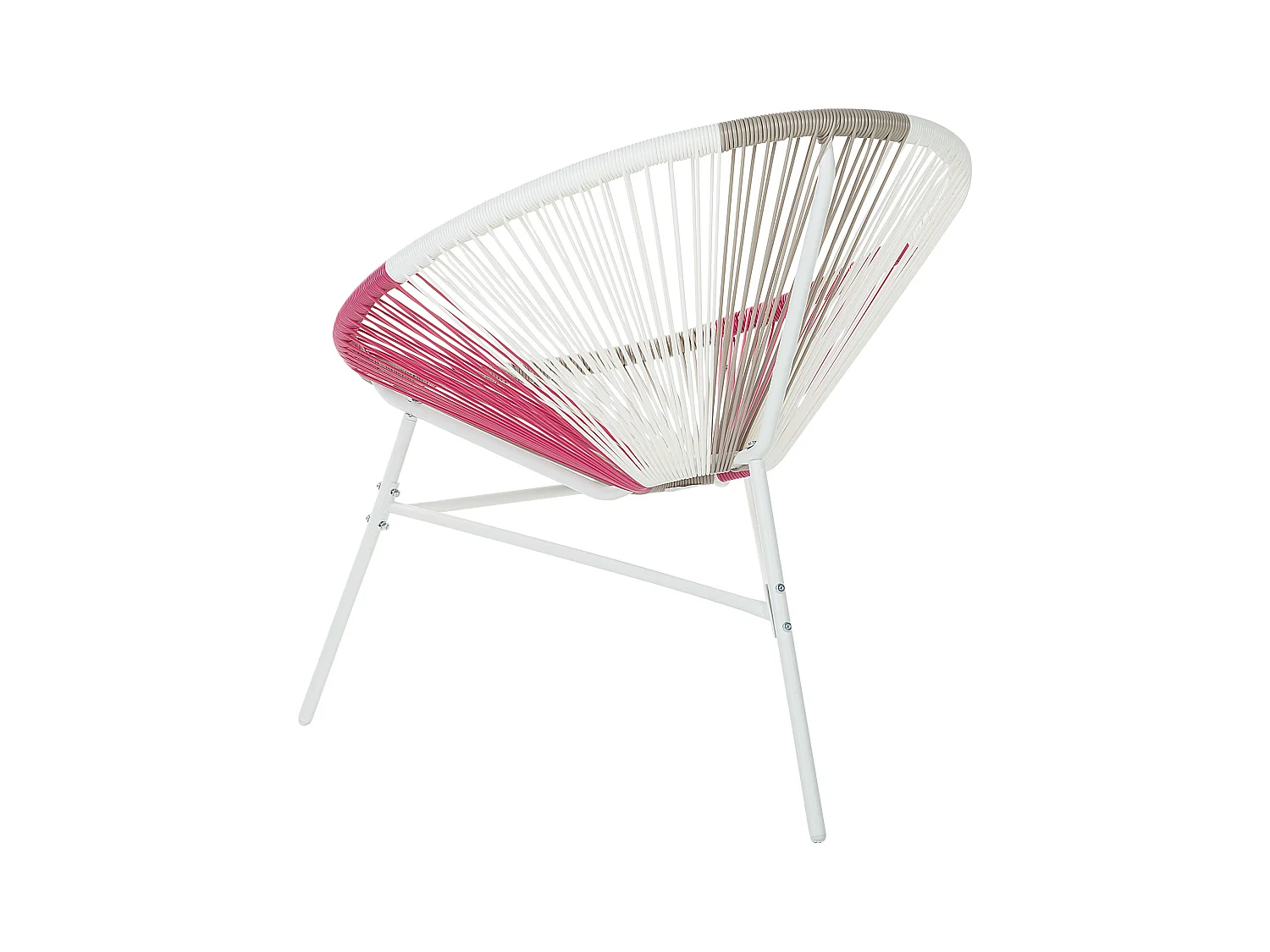 Lot de 2 chaises de jardin ACAPULCO Rose fushia