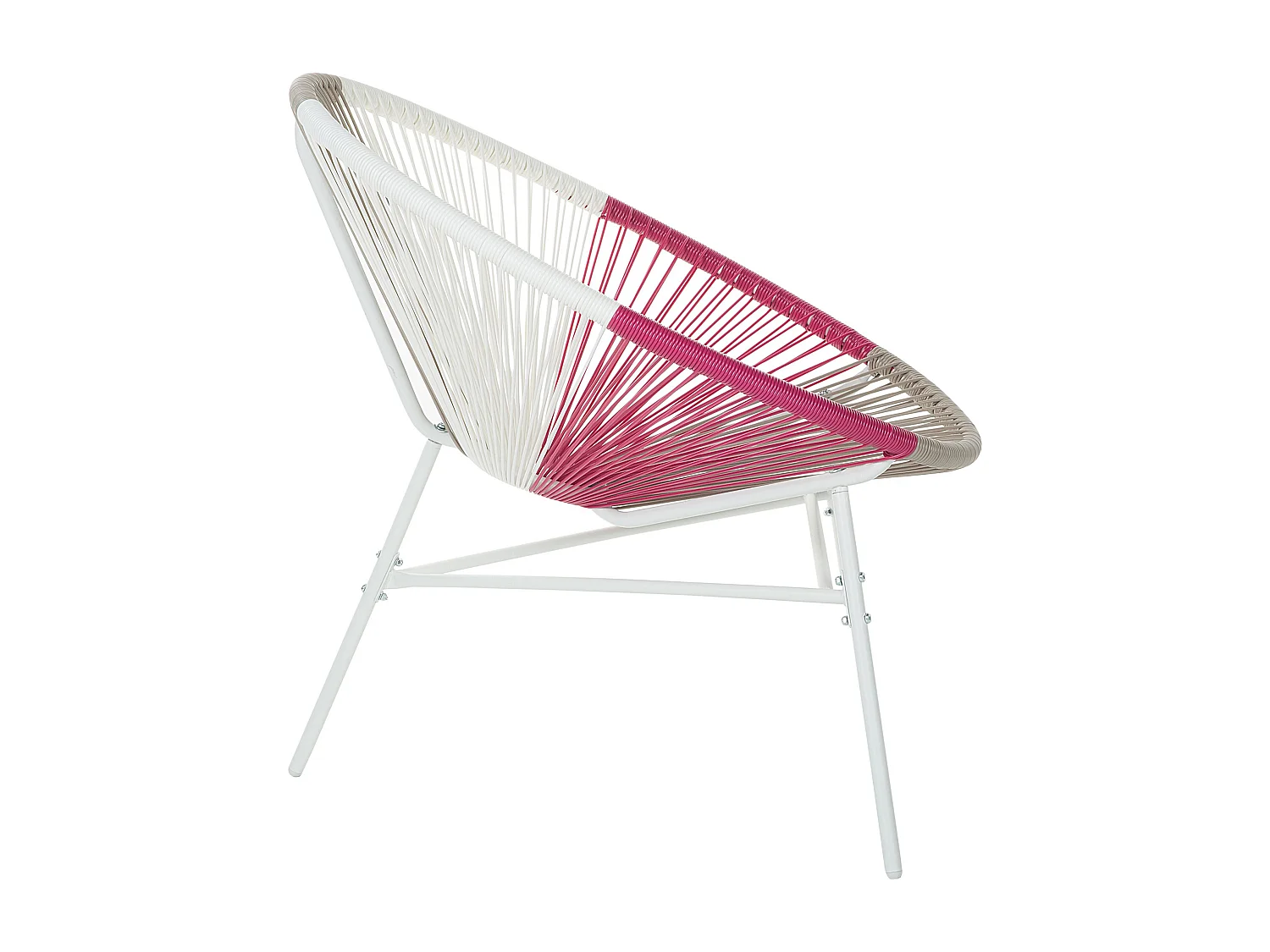Lot de 2 chaises de jardin ACAPULCO Polyrotin Rose fushia