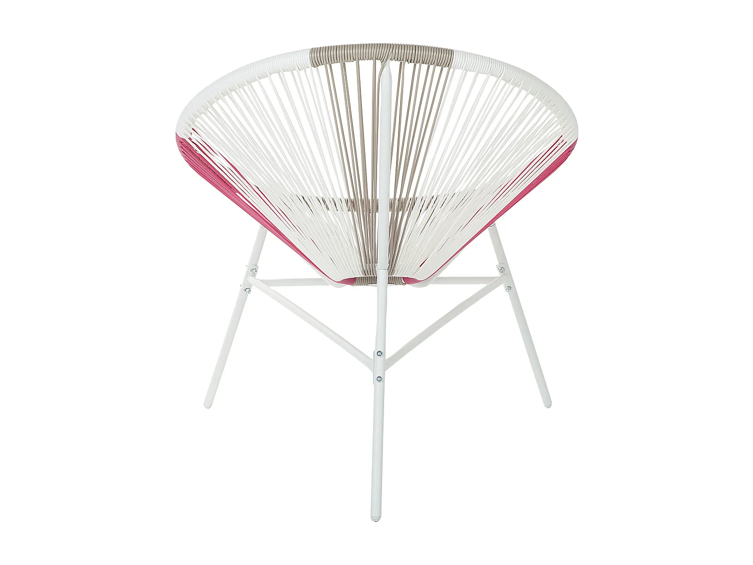 Lot de 2 chaises de jardin ACAPULCO Polyrotin Rose fushia