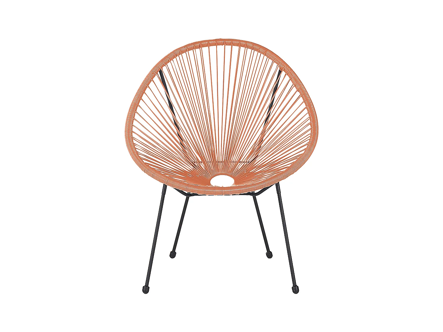 Lustiges Balkonset 2 Stühle Spaghetti Stil Rattan orange Acapulco II