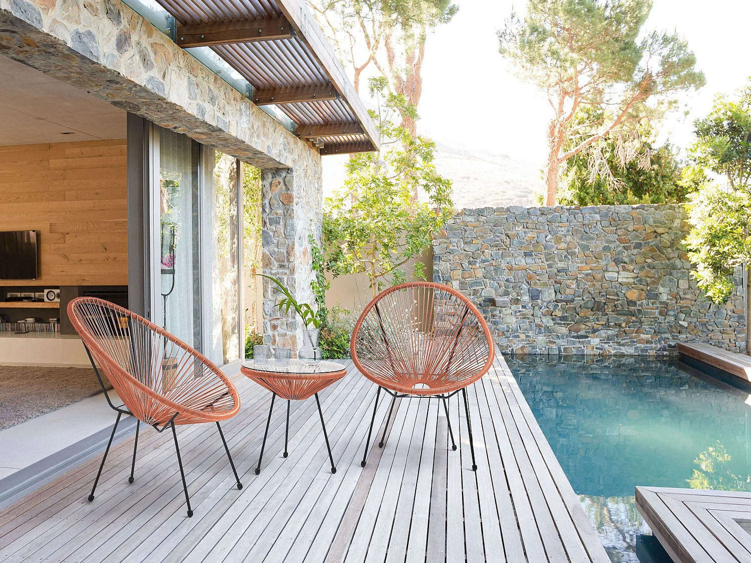 Set van 2 tuinstoelen ACAPULCO II Oranje