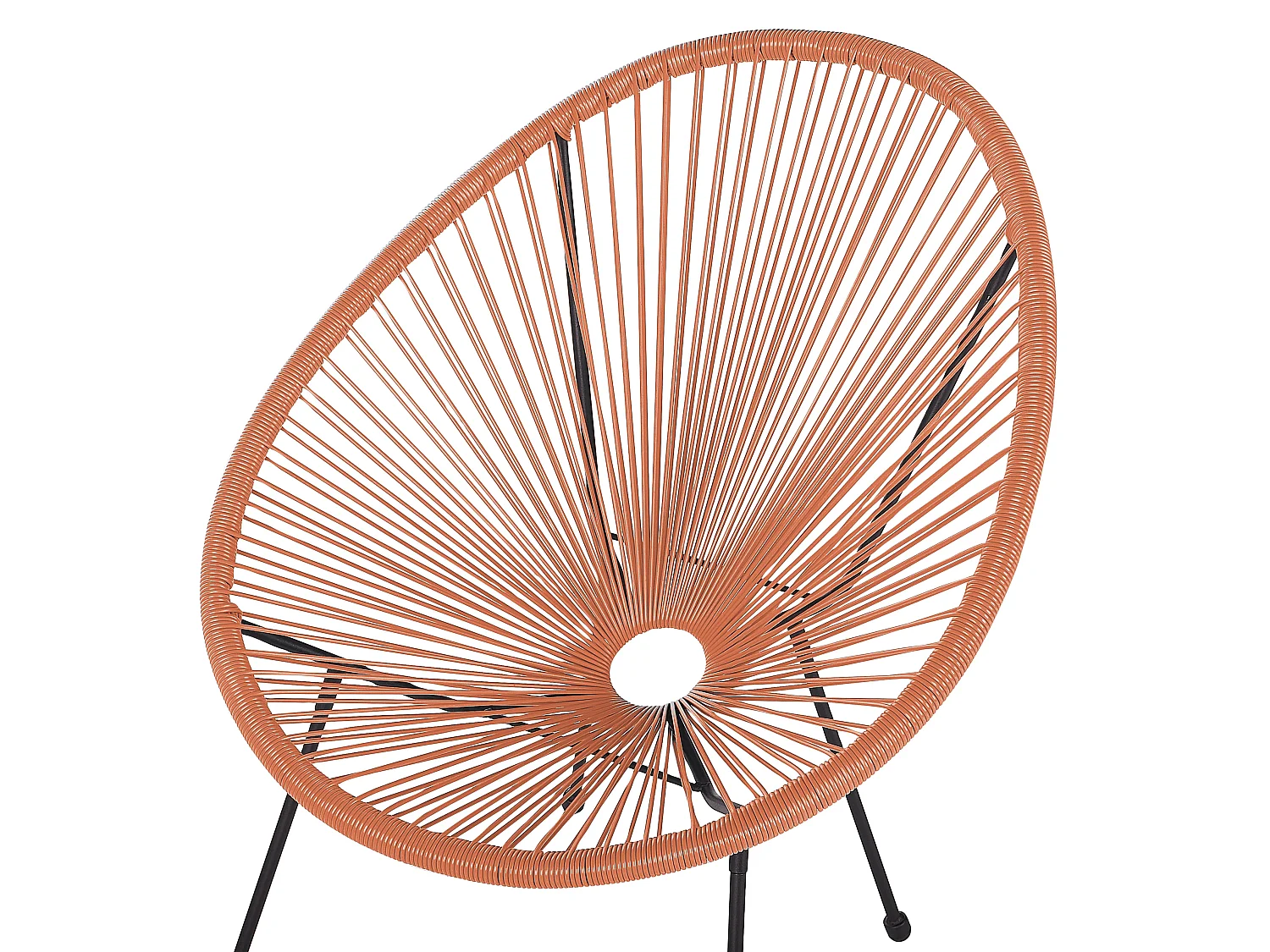 Lustiges Balkonset 2 Stühle Spaghetti Stil Rattan orange Acapulco II