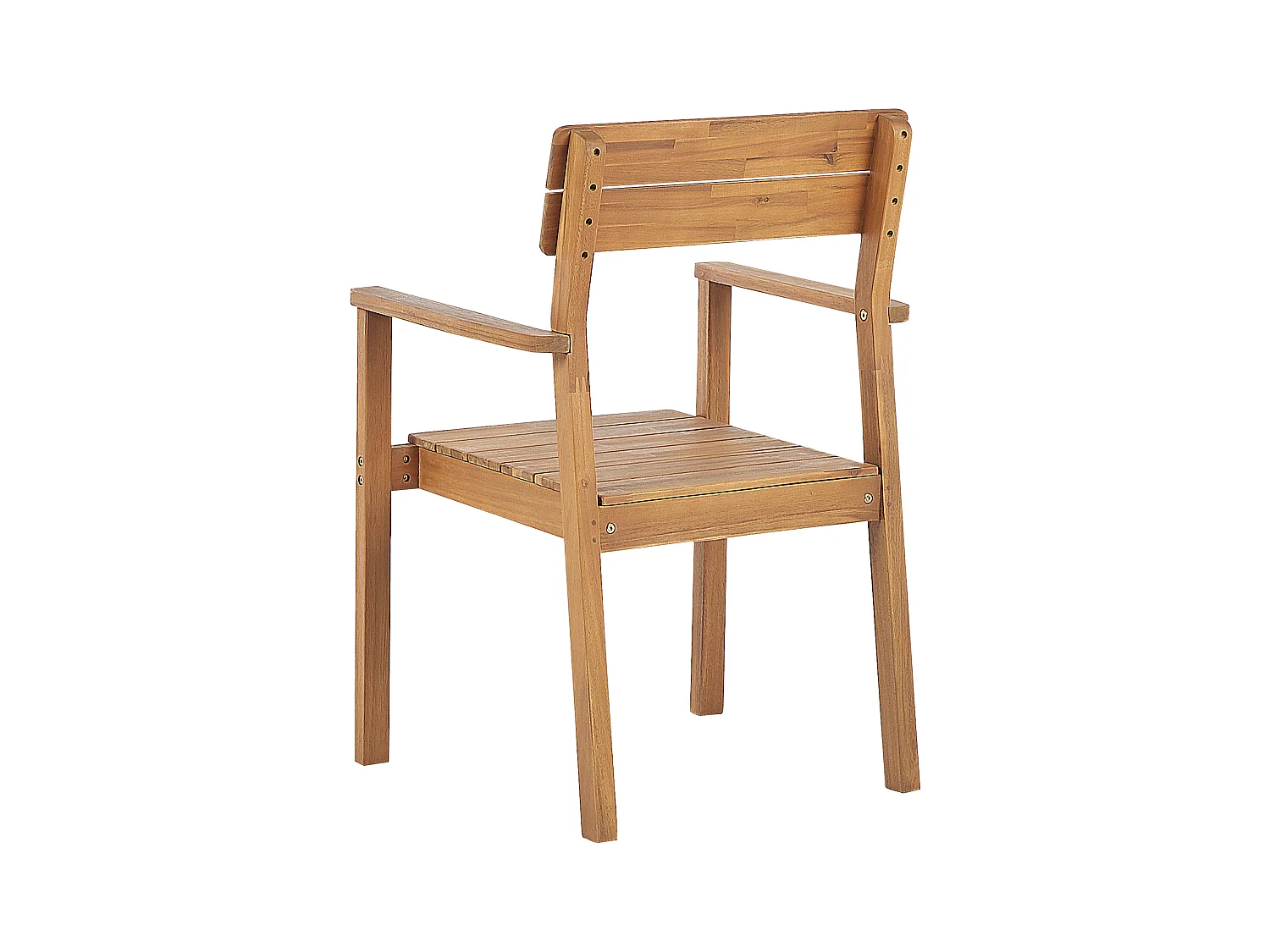 Gartenstühle Akazienholz hellbraun 2er Set mit Armlehnen Fornelli