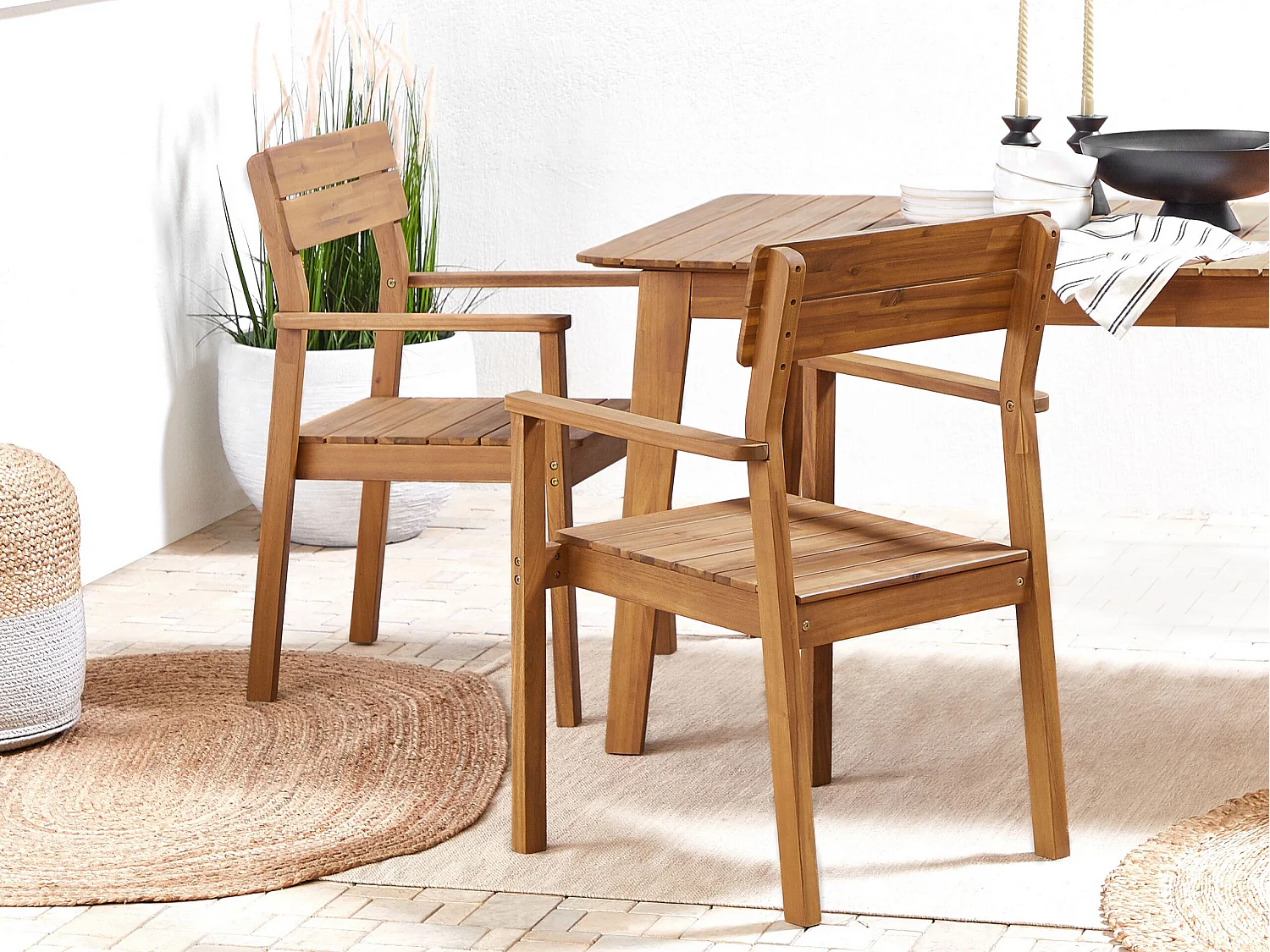 Set van 2 tuinstoelen FORNELLI Acaciahout Bruin