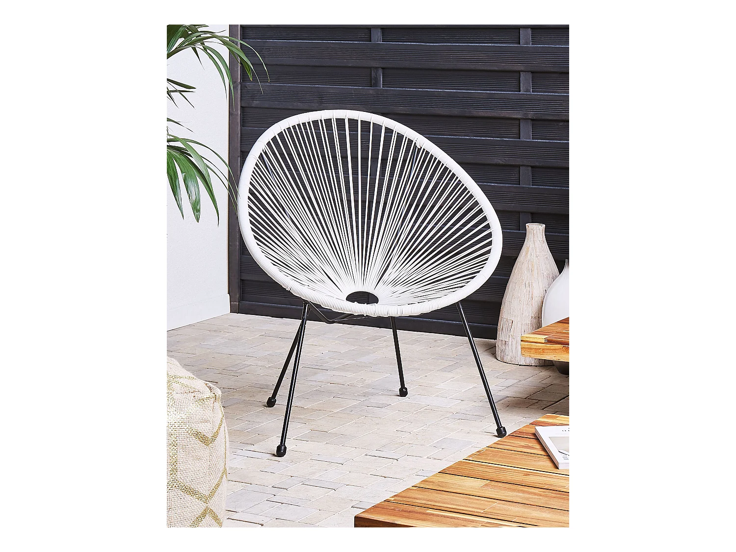 Silla de jardín ACAPULCO II Blanco