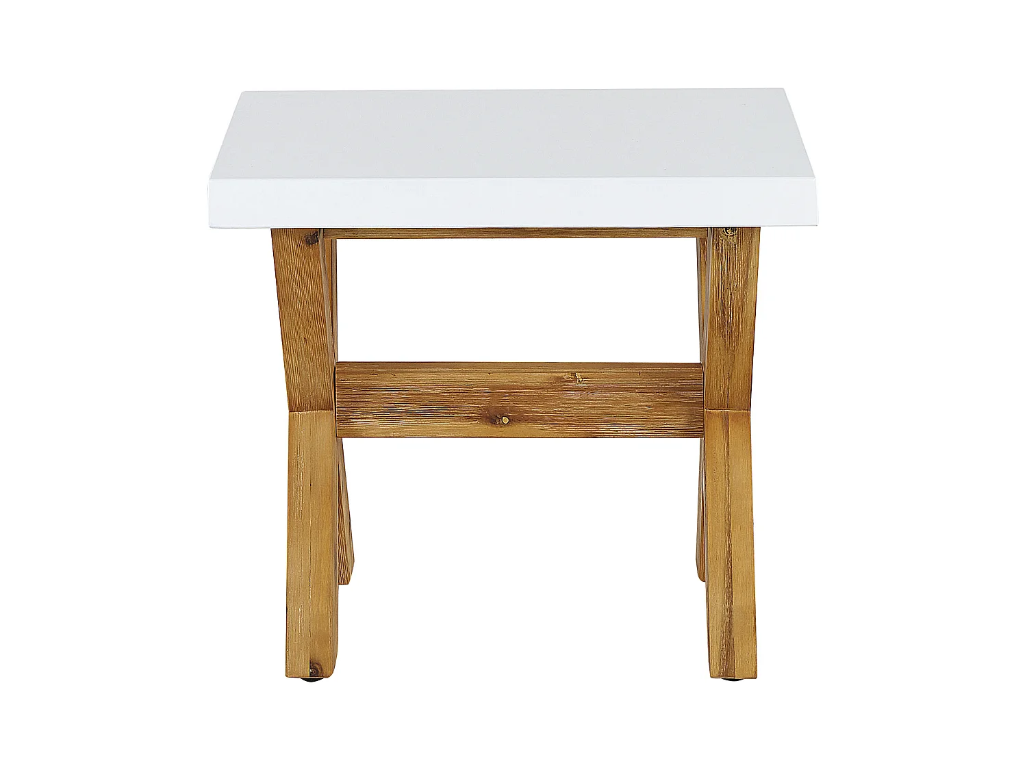 Salle à manger de jardin avec tabourets 8 places OLBIA Béton Blanc