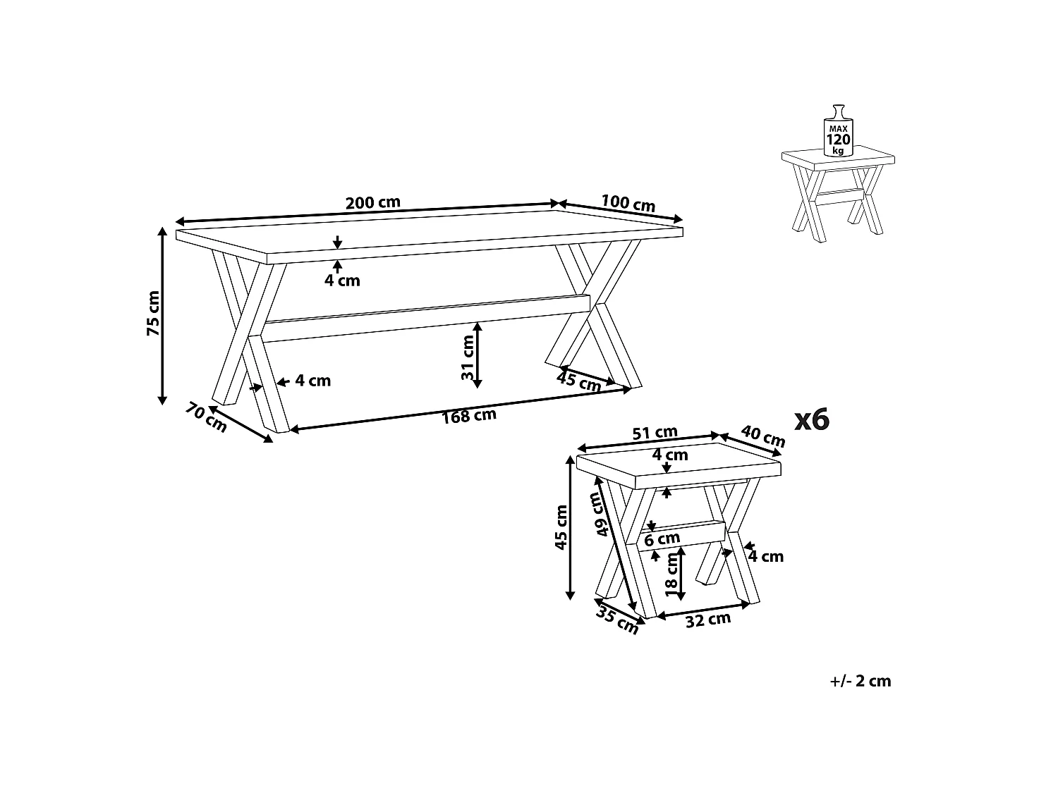 Gartenmöbel Set mit Hockern 6-Sitzer OLBIA Beton Weiss