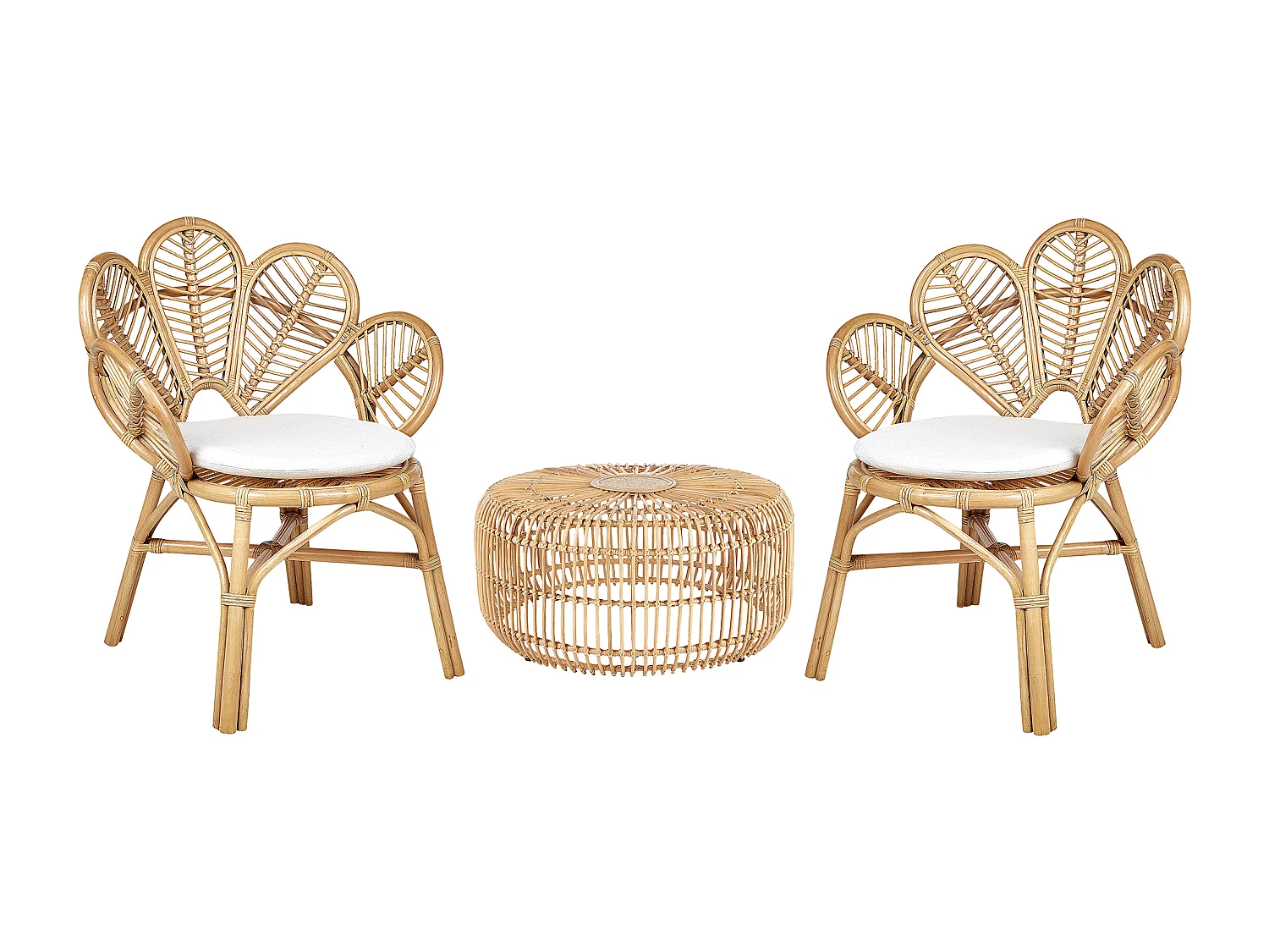 Ensemble de bistrot en rotin naturel FLORENTINE II / RANDAZZO