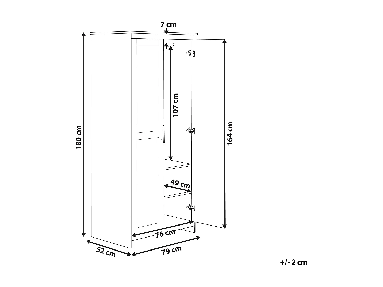 Guarda-roupa SELLIN Branco