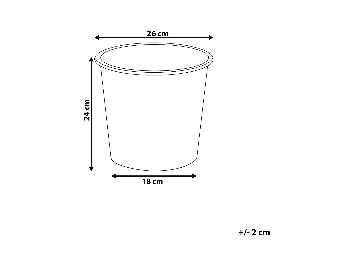 Cache-pot BALZO 26 cm Noir