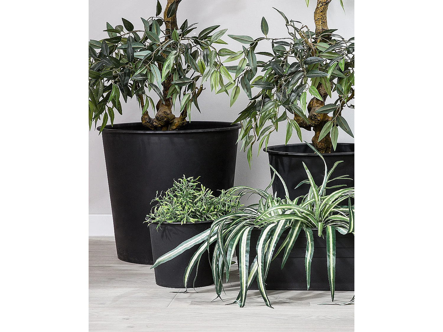Cache-pot BALZO Matériaux synthétiques 26 cm Noir