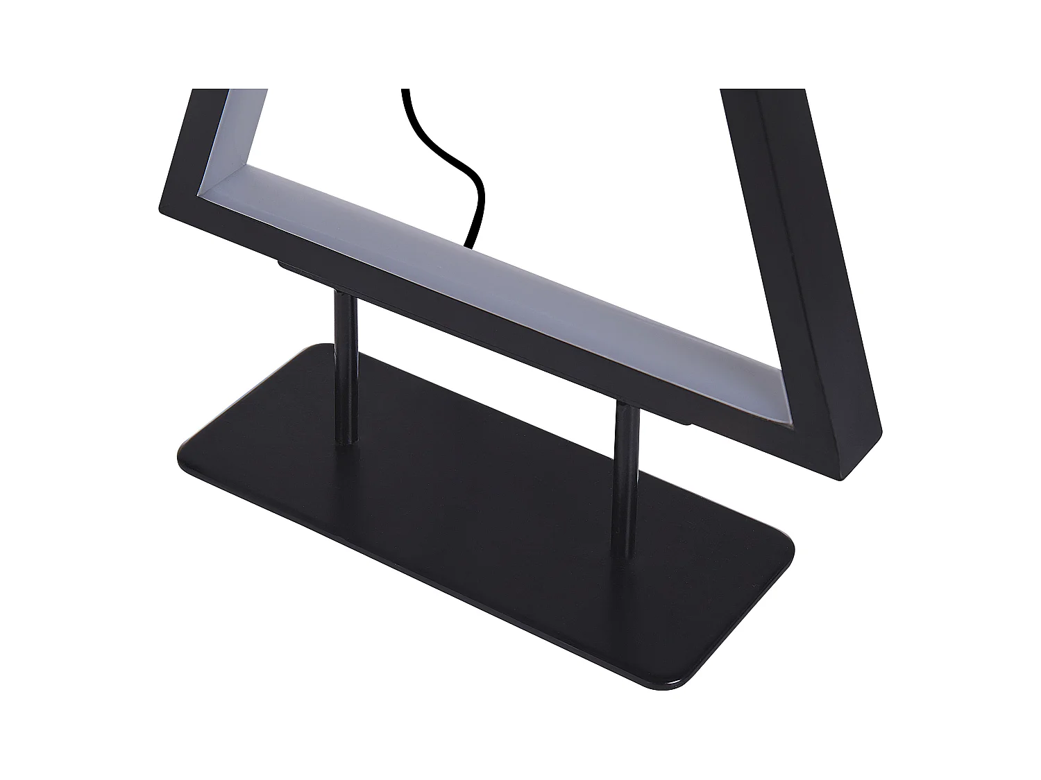 Weihnachtsdekoration 2er Set Metall schwarz mit LED-Beleuchtung Tannenbaum Loppi