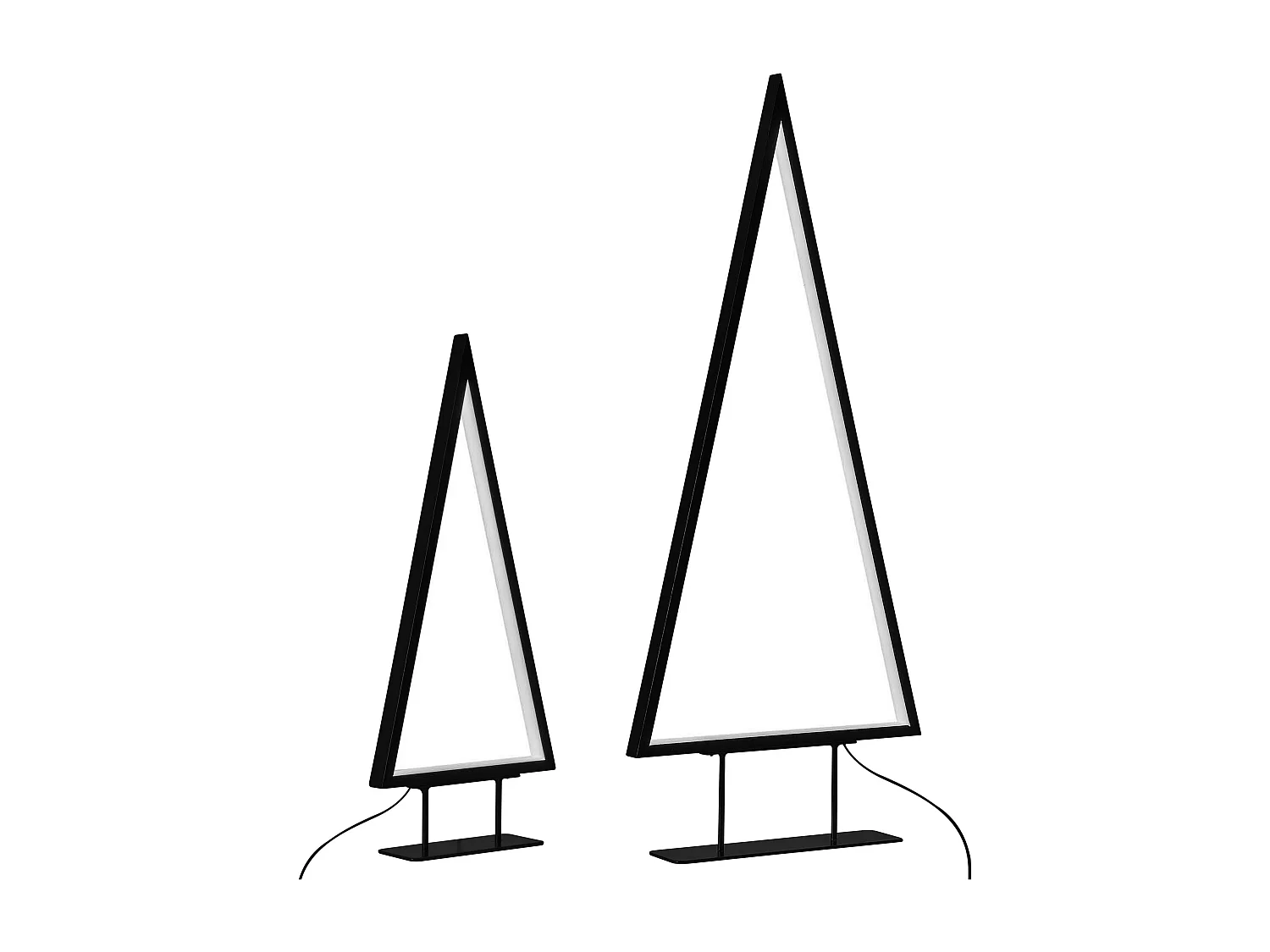 Kerstdecoratie set van 2 LED-verlichting zwart LOPPI