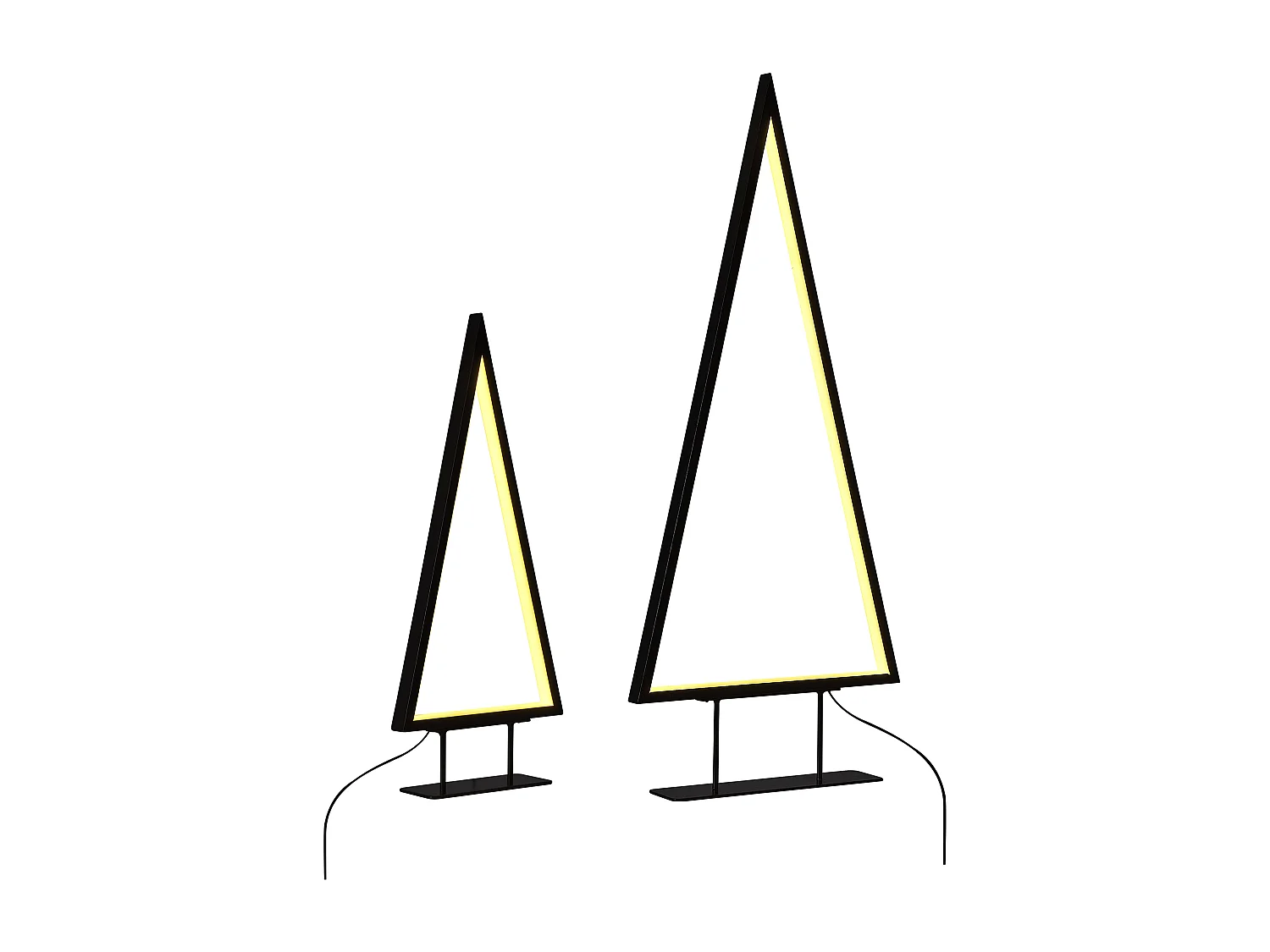 Kerstdecoratie set van 2 LED-verlichting zwart LOPPI