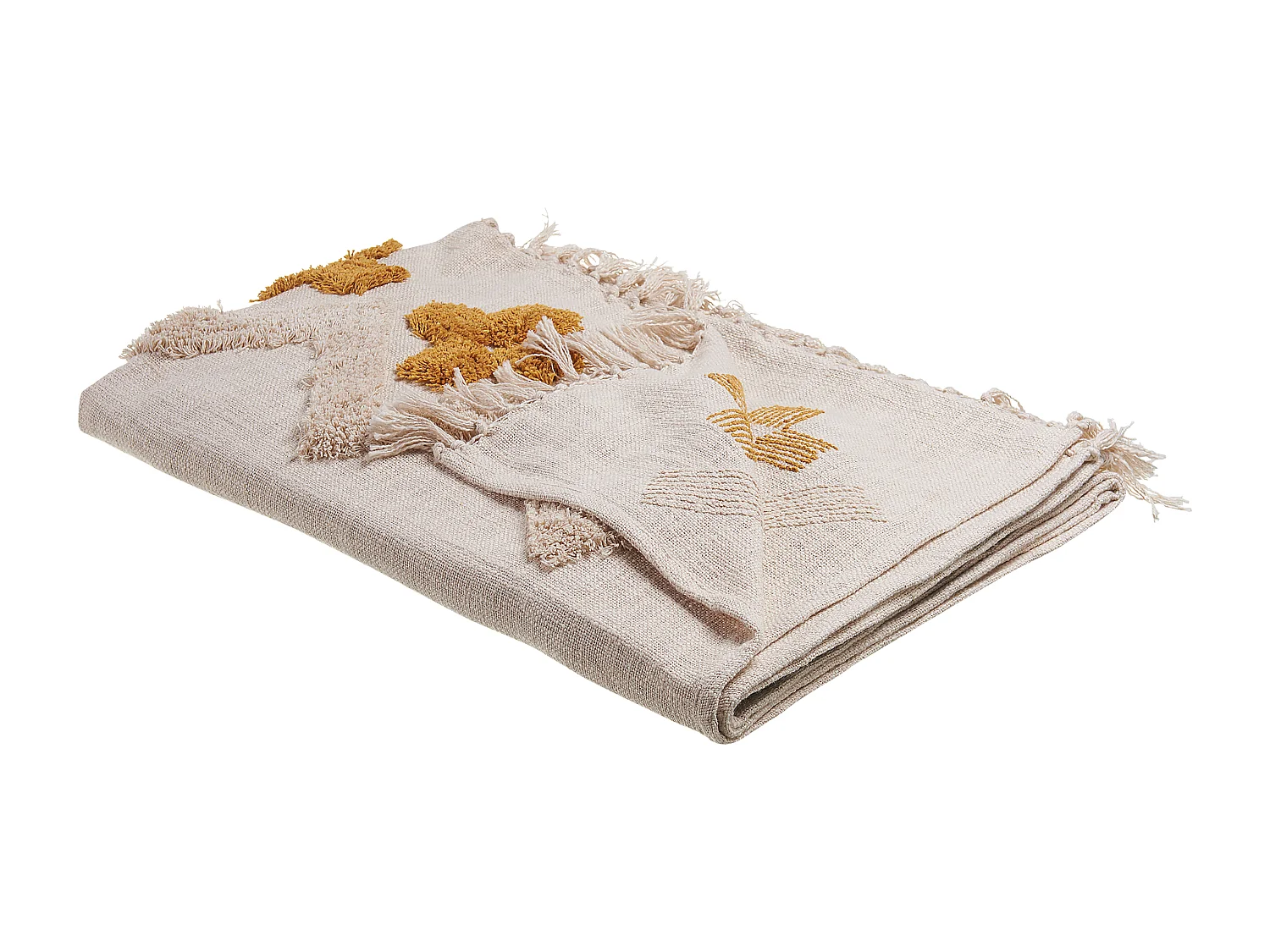 Plaid ADONI Katoen 130 x 180 cm Beige