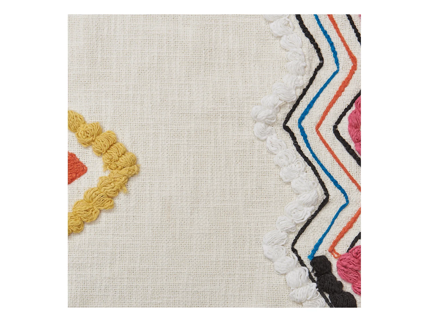 Deko Decke Baumwolle beige/mehfarbig mit Quasten abstrakt 130x180 cm Morena