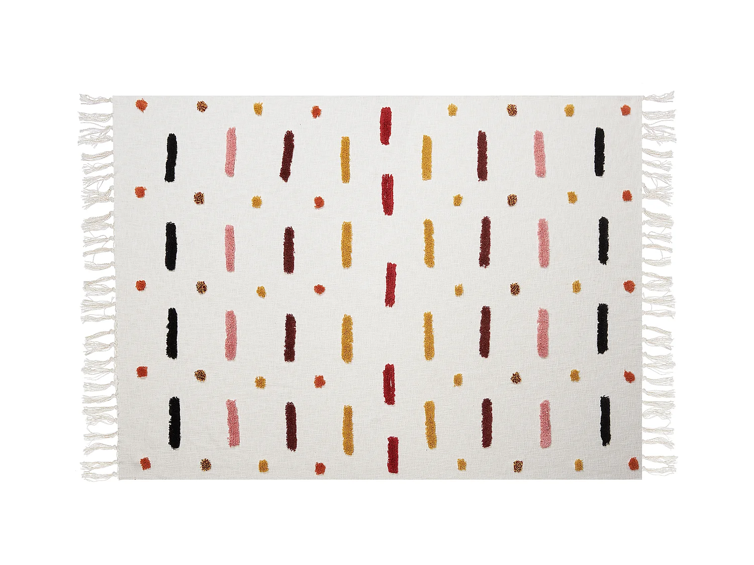 Koc ALAPPUZHA Bawełna 130 x 180 cm Biały