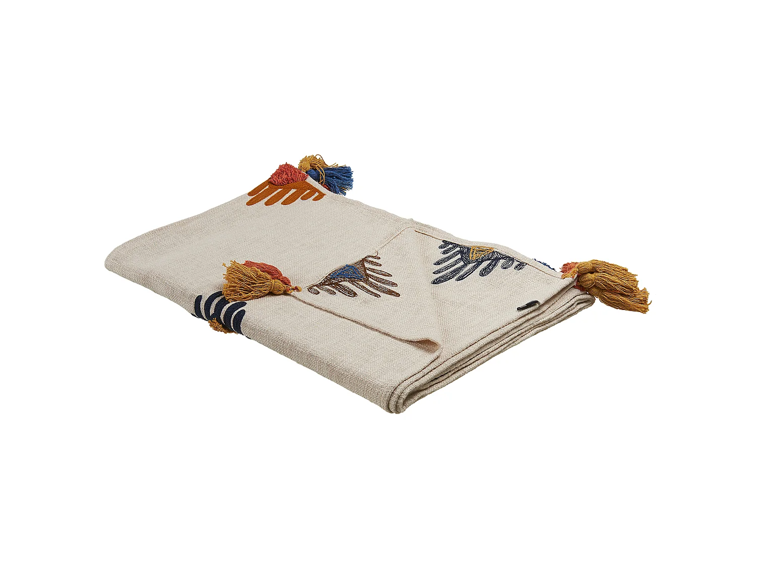 Koc MUNGER Bawełna 130 x 180 cm Beżowy