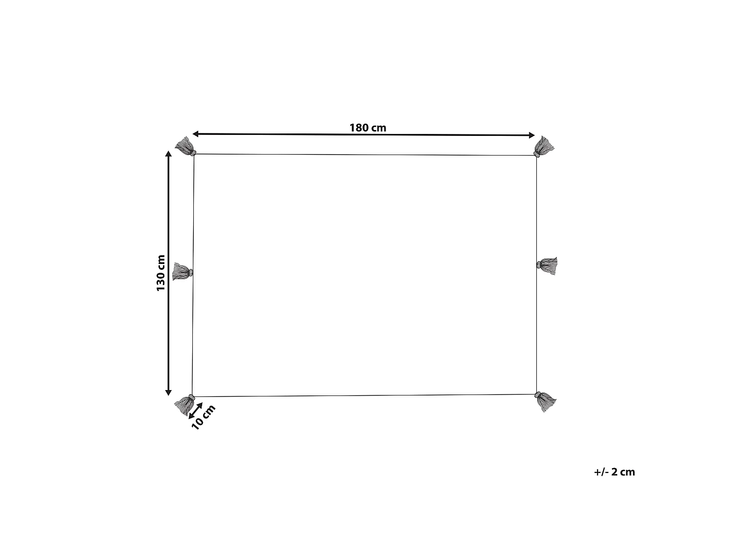 Koc MUNGER Bawełna 130 x 180 cm Beżowy