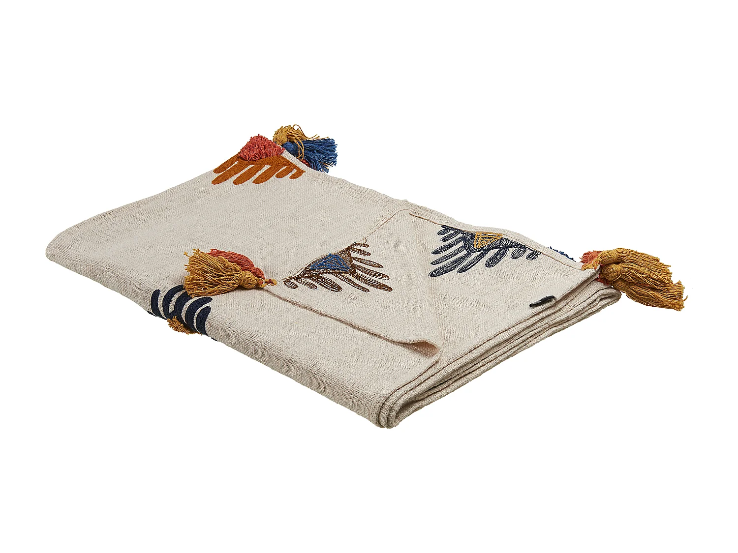 Plaid MUNGER Katoen 130 x 180 cm Beige