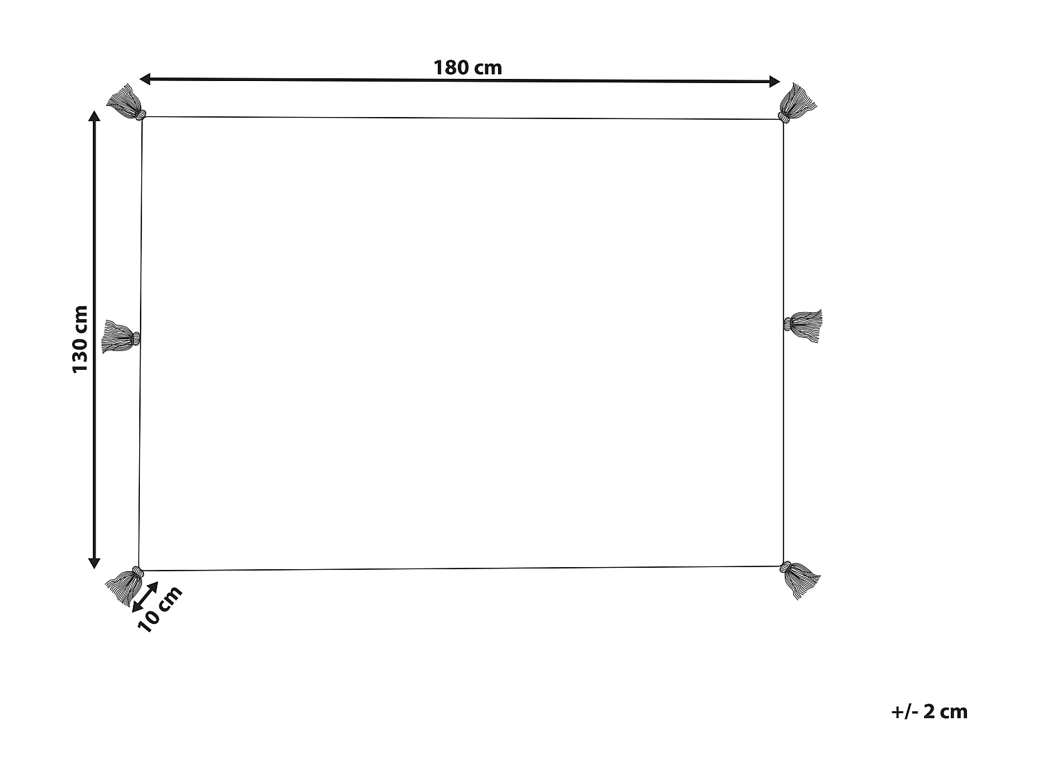 Plaid MUNGER Katoen 130 x 180 cm Beige