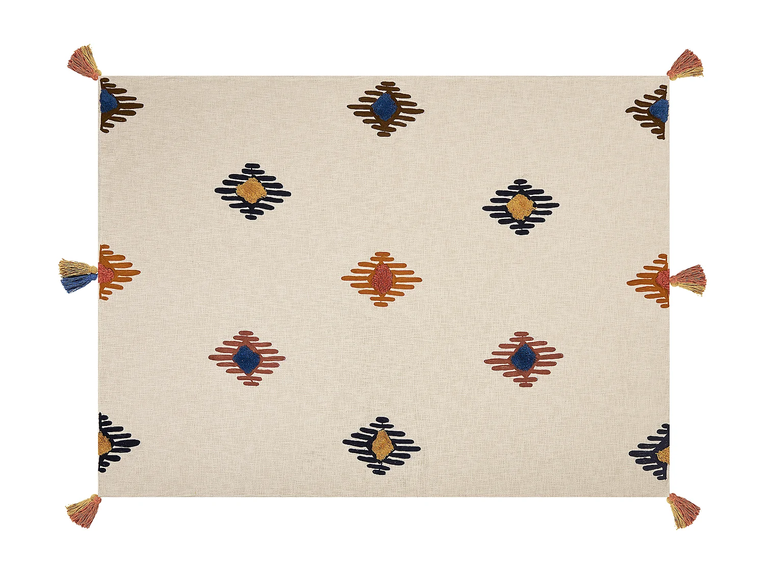 Plaid MUNGER Katoen 130 x 180 cm Beige